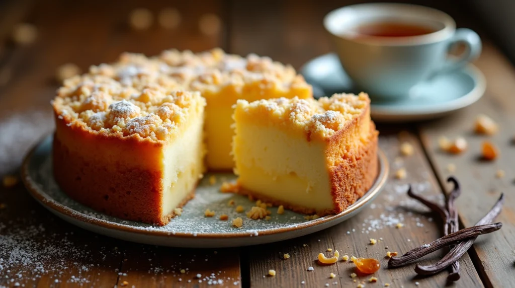 custard crumble cake