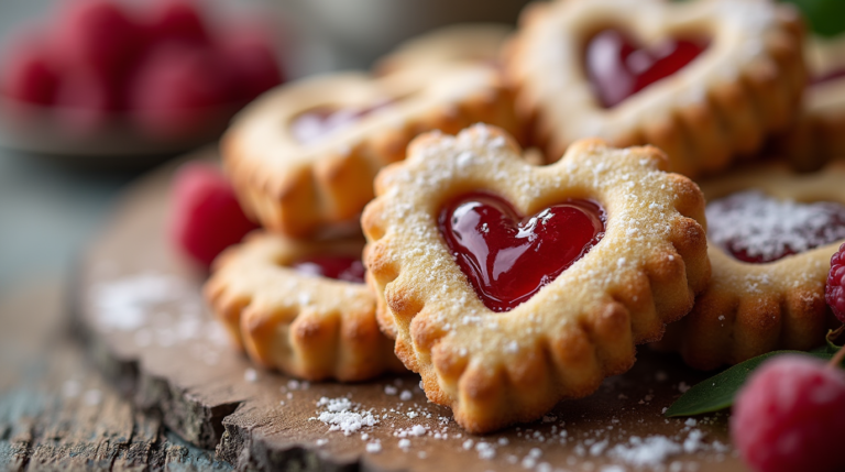 heart jam cookies