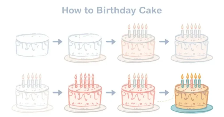 How to Draw a Birthday Cake